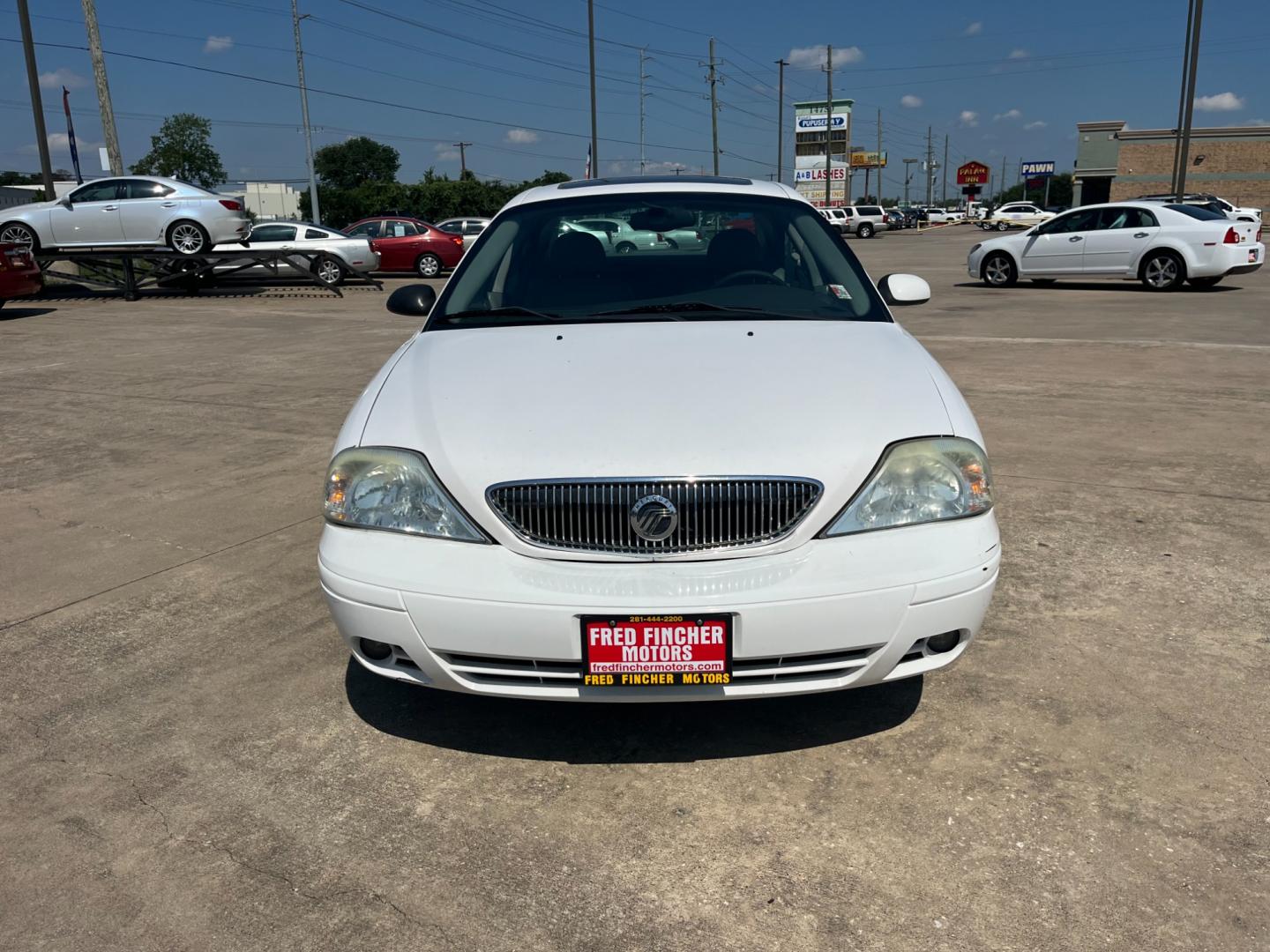 2004 white /TAN Mercury Sable LS Premium (1MEHM55S54A) with an 3.0L V6 SOHC 24V engine, 4-Speed Automatic Overdrive transmission, located at 14700 Tomball Parkway 249, Houston, TX, 77086, (281) 444-2200, 29.928619, -95.504074 - Photo#1